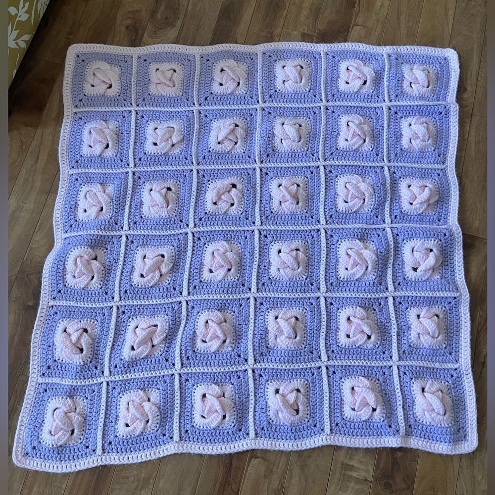 Handmade crochet baby blanket